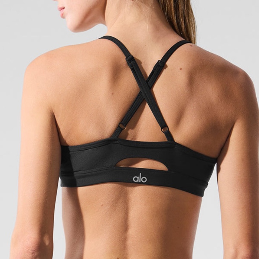 ALO Yoga Black Sports Bra - Picture 2 of 3